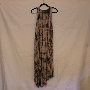 Earthbound tie dye hi-lo maxi dress
